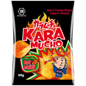 Asiatische Lebensmittel Online-Shop, Kara Mucho scharfe Kartoffelchips 60g.
