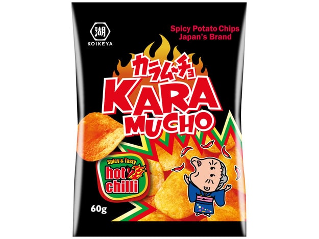 Asiatische Lebensmittel Online-Shop, Kara Mucho scharfe Kartoffelchips 60g.