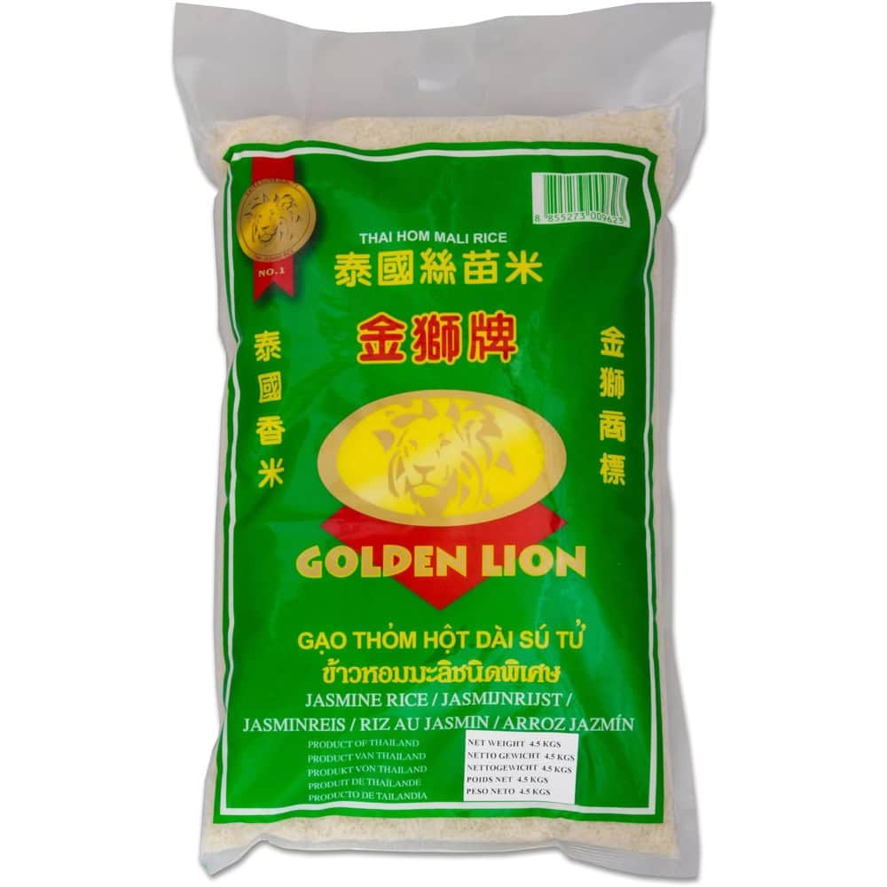 Asiatischer Reis im Beutel, Golden Lion Jasmine Rice 4,5kg.