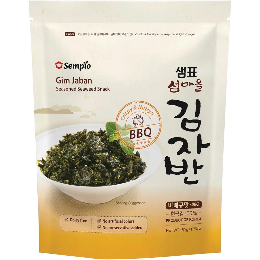 Asiatischer Lebensmittelladen, Seetang Snack BBQ-Geschmack, 50g.