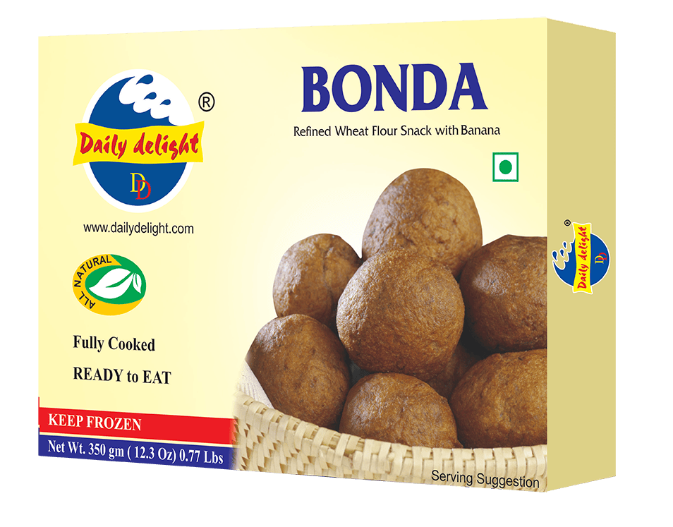 Asiatischer Lebensmittel Online-Shop, Bonda 350g, gefroren, Snack mit Banane.