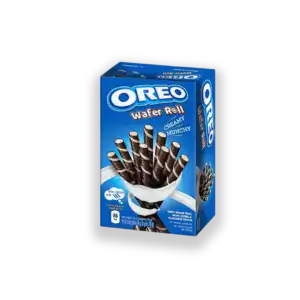 Asiatischer Lebensmittel Online-Shop. Oreo Wafer Roll Vanille, 54g, leckere Snacks.