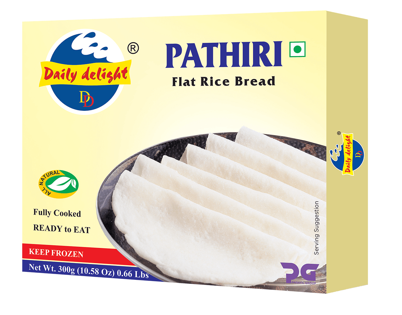 Pathiri Fladenbrot, asiatische Lebensmittel, Online-Shop, 300g.