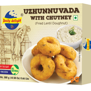 Uzhunnu Vada mit Chutney, asiatischer Snack, vegetarisch, 300g.