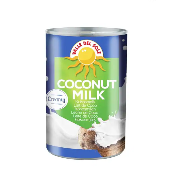 Kokosmilch in Dose, ideal für asiatische Gerichte, vegan und cremig.