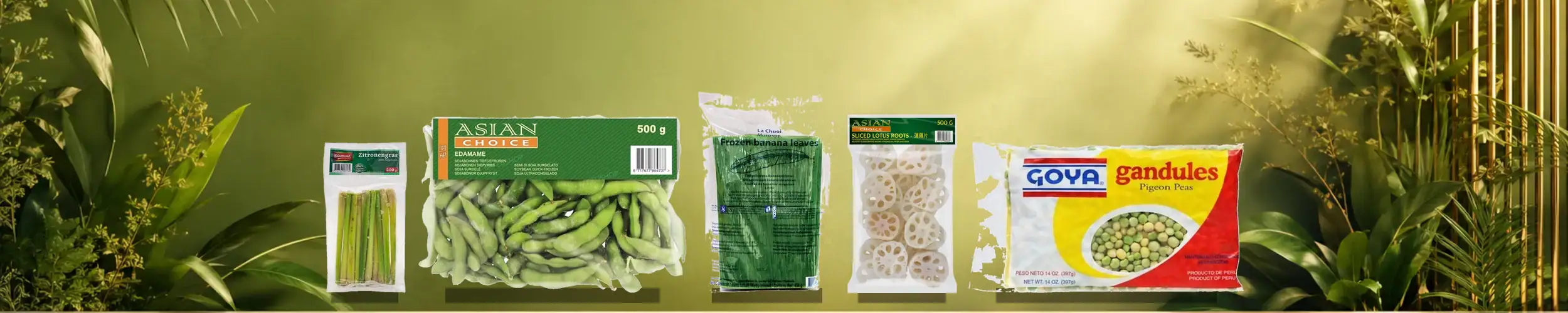 Asiatische Lebensmittel Online-Shop mit frischen und verarbeiteten Produkten.