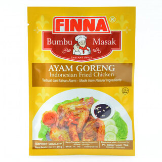 Asiatischer Lebensmittel Online-Shop, FINNA Ayam Goreng 50g, indonesisches frittiertes Hähnchen.