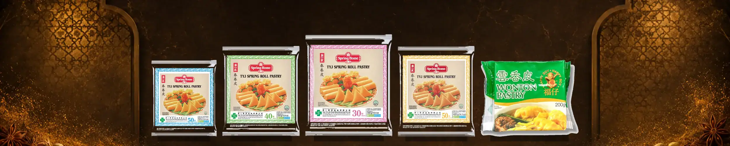 Vielfalt an asiatischen Fertiggerichten im Online-Shop.