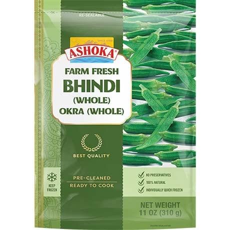 Asiatischer Lebensmittel Online-Shop, Ashoka Okra, ganze Bhindi, 310g.