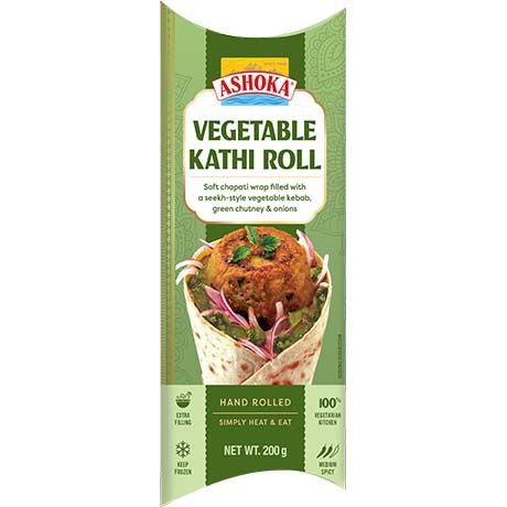 Asiatischer Gemüse Kathi Roll, vegetarisch, handgerollt, 200g.