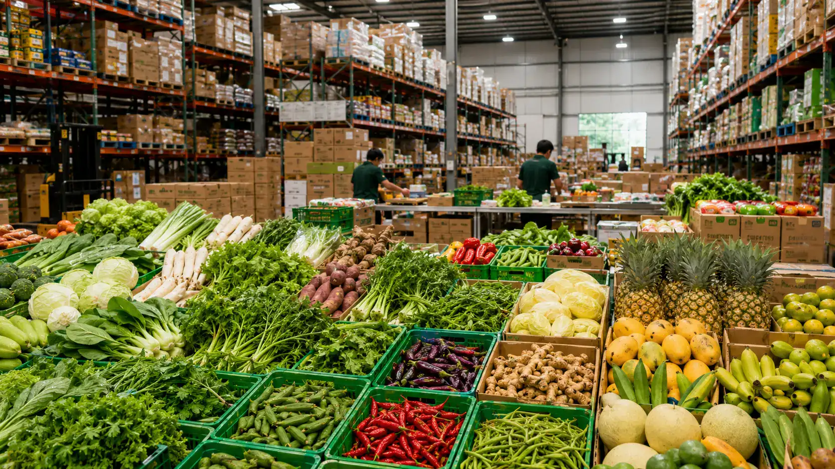 Frisches asiatisches Gemüse und Obst im Online-Shop.