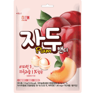 Asiatische Lebensmittel Online-Shop, Pflaumenbonbons mit Pflaumenbild.