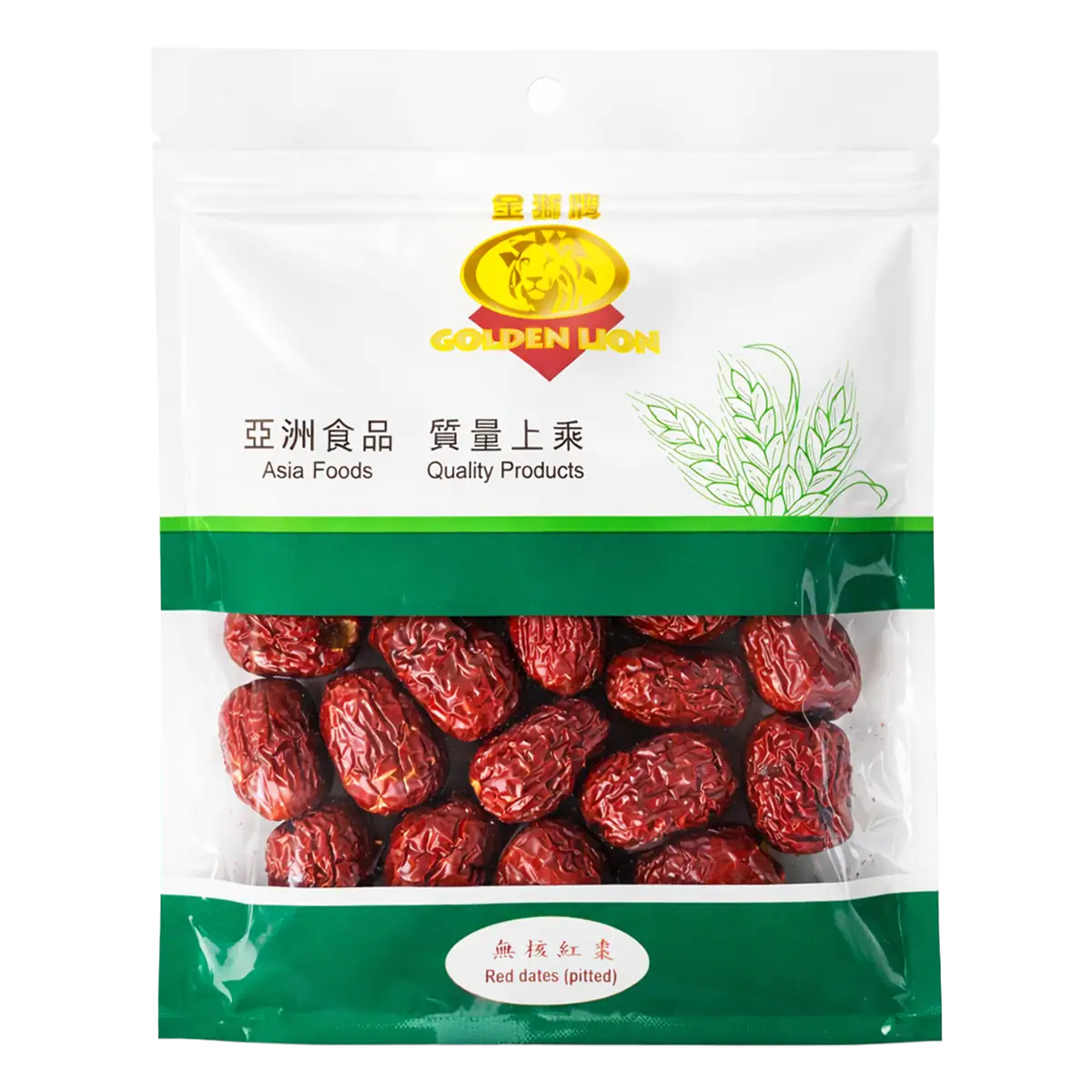 Asiatische Lebensmittel Online-Shop, getrocknete rote Jujube in Verpackung.