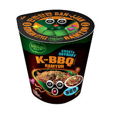 Asiatischer Lebensmittel Online-Shop, Ramyun Nudeln mit BBQ-Geschmack.