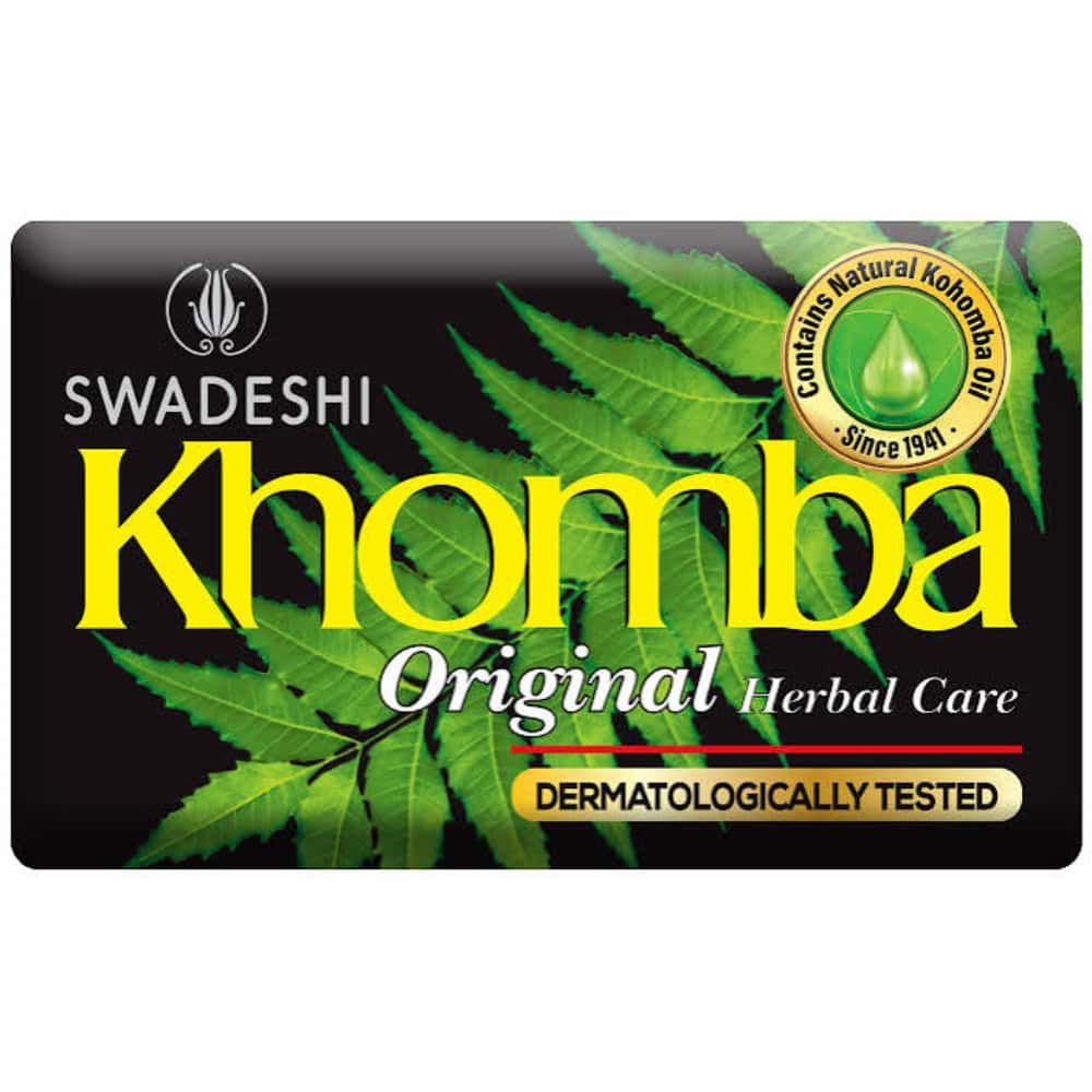 Asiatischer Lebensmittelladen, Swadeshi Khomba Seife 90g, natürliche Heilmittel.