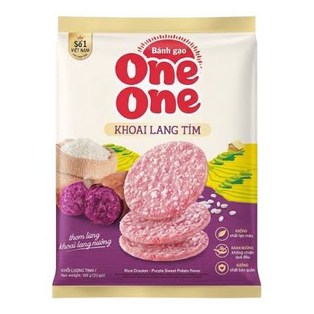 Asiatischer Lebensmittel Online-Shop, Bánh gạo One One, Süßkartoffel-Reiscracker 100g.