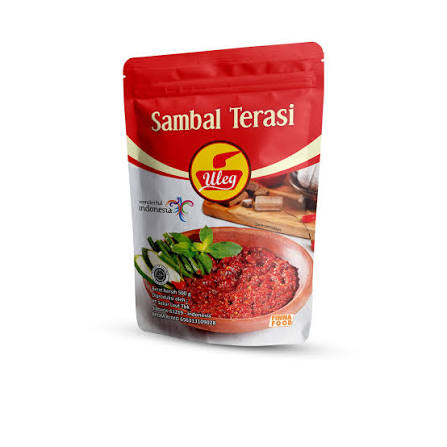 Ulleg Sambal Terasi 500g, scharfe indonesische Chilipaste, asiatischer Lebensmittel Online-Shop.