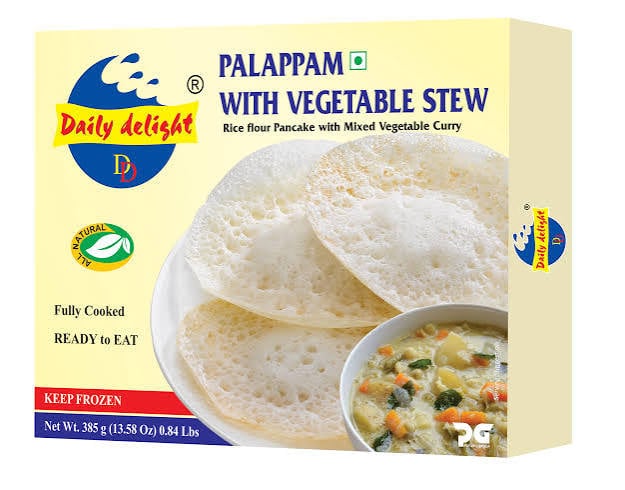 Asiatischer Lebensmittel Online-Shop mit Palappam und Gemüse-Eintopf.