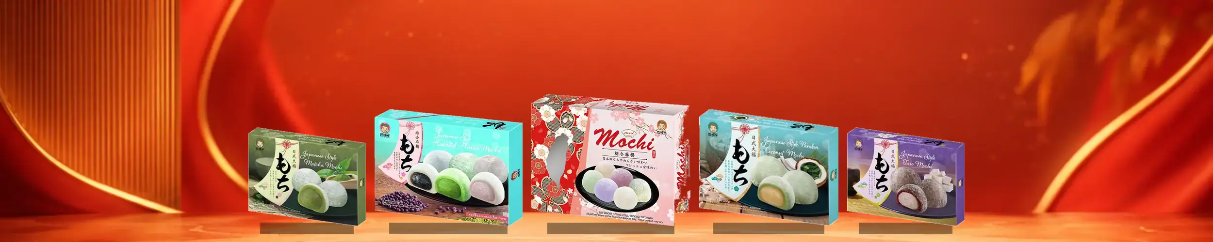 Vielfalt an asiatischen Süßigkeiten und Snacks im Online-Shop.