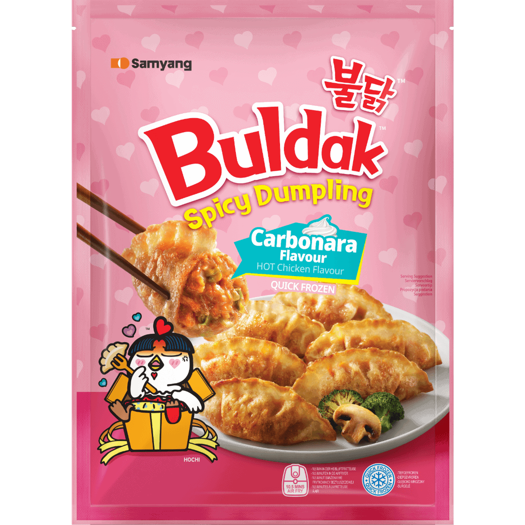 Asiatische Tiefkühl-Dumplings mit Carborara-Geschmack.