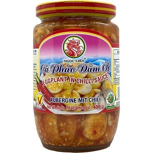 Asiatische Lebensmittel Online-Shop, Auberginen in Chilli-Sauce, 400g.