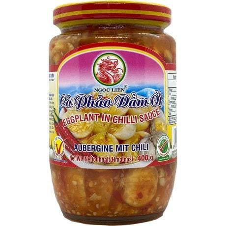 Asiatische Lebensmittel Online-Shop, Auberginen in Chilli-Sauce, 400g.