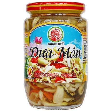 Asiatische Lebensmittel Online-Shop, Dira Món eingelegtes Gemüse in Glas.