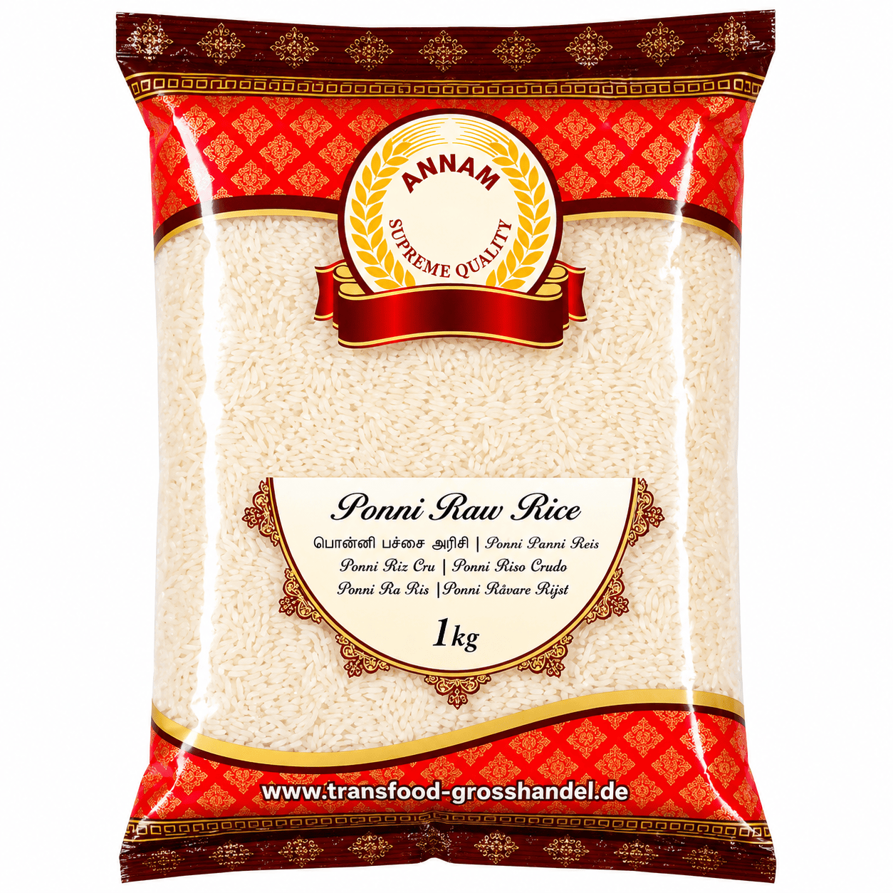 Asiatischer Reis im 1kg-Pack für asiatische Gerichte.