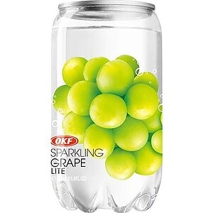 Asiatische Lebensmittel Online-Shop, grüne Trauben in einer Flasche.