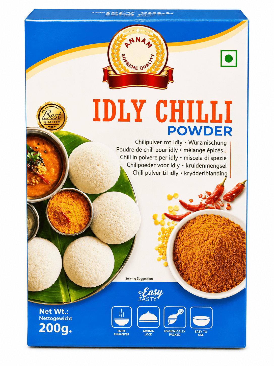 Asiatischer Lebensmittel Online-Shop mit Idly Chilli Pulver.