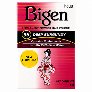 Asiatische Haarfarbe Bigen in Deep Burgundy, 6g, ohne Ammoniak, mit Wasser.