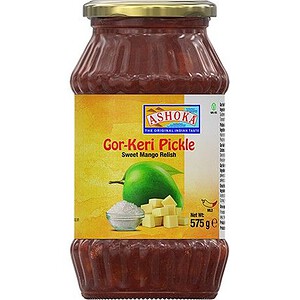 Ashoka Gor-Keri Pickle mit Mango, 575g, asiatische Spezialität.