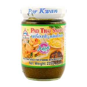 Asiatische Pad Thai Sauce im Glas, 225g, für authentisches Thai-Gericht.