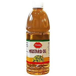 Asiatischer Lebensmittel Online-Shop, Senföl in Flasche.