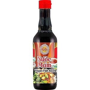 Vegane Fischsauce für asiatische Gerichte, glutenfrei, 150ml Flasche.