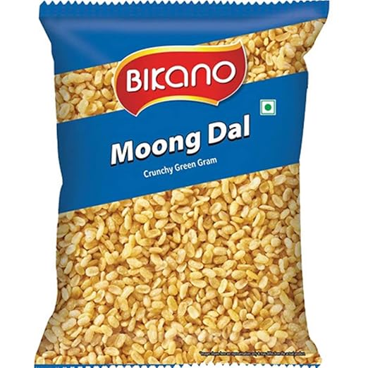Asiatischer Moong Dal in Verpackung, Crunchy Green Grain.