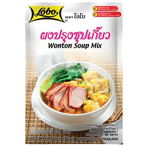 Asiatischer Lebensmittel Online-Shop, Wonton Suppe Mix in Packung.