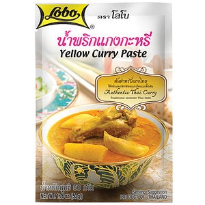 Gelbe Curry Paste für authentisches Thai Curry, 50g, asiatische Küche.