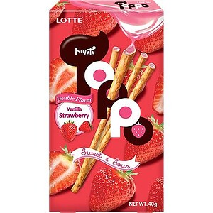 Asiatischer Lebensmittel Online-Shop mit Erdbeer- und Vanillegeschmack.