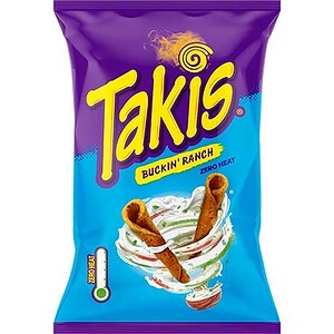 Asiatische Snacks Buckin Ranch Takis mit Chili-Geschmack.