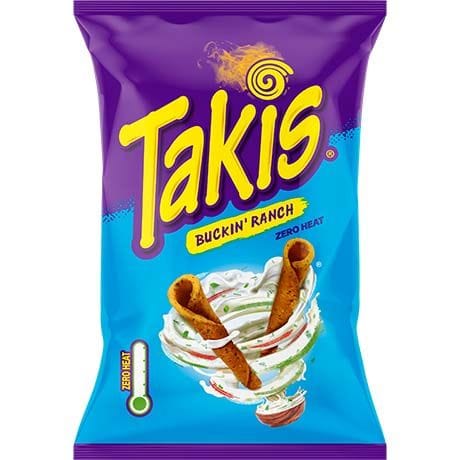 Asiatische Snacks Buckin Ranch Takis mit Chili-Geschmack.