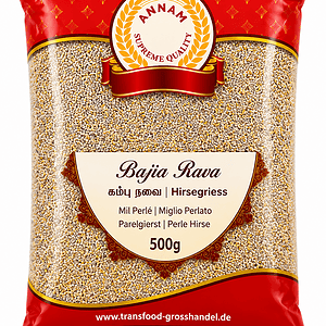 Asiatischer Lebensmittel Online-Shop, Bajra Rava, 500g, Gewürz für asiatische Gerichte.