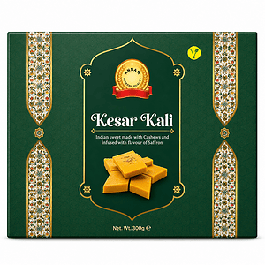 Asiatischer Kesar Kali Süßigkeit mit Cashews und Safran, 300g.