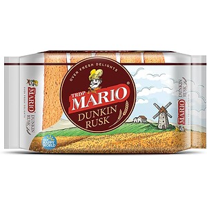 Traditioneller dunkler Rusk von Mario, ideal für asiatische Snacks.