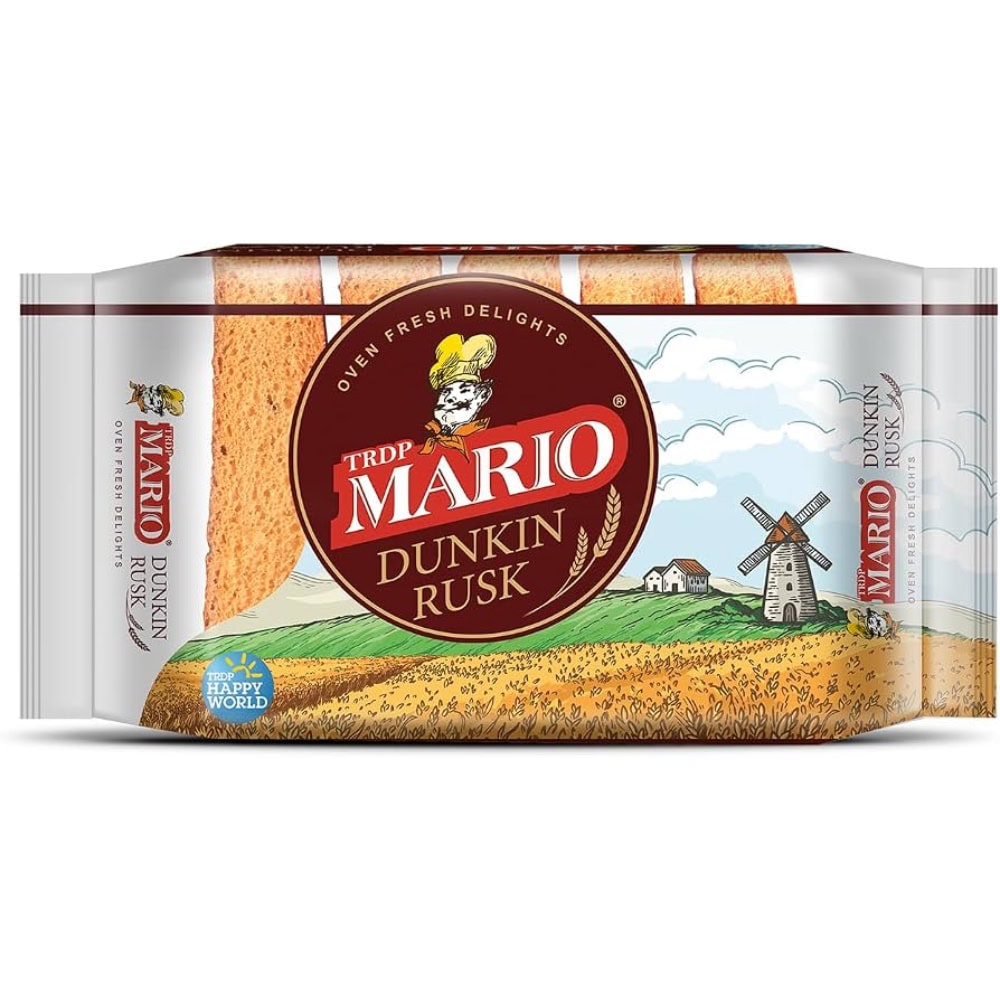 Traditioneller dunkler Rusk von Mario, ideal für asiatische Snacks.