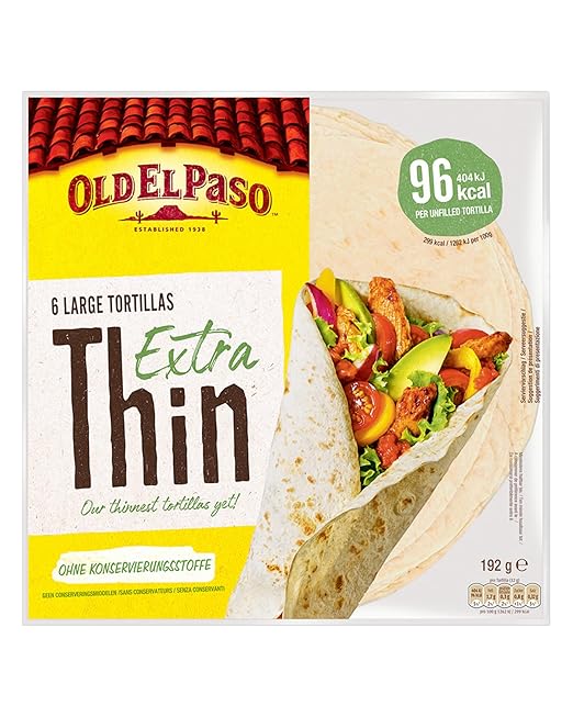 Asiatische Lebensmittel Online-Shop, Tortilla, Extra Thin, 6 Stück.