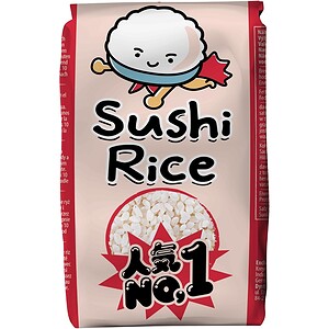 Asiatische Lebensmittel Online-Shop, Sushi-Reis in Packung.