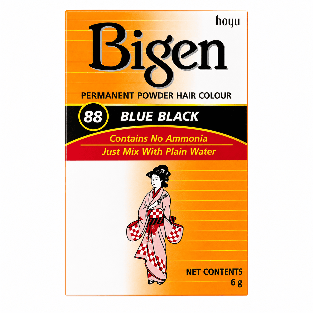 Asiatische Haarfarbe Bigen in Blau Schwarz, ohne Ammoniak, im Online-Shop.