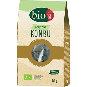 Bio Konbu Algen, asiatische Lebensmittel, vegan, 25g.