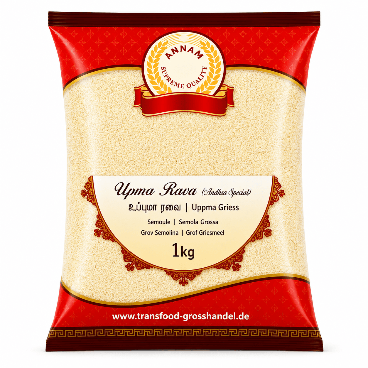 Asiatischer Reis in 1kg Packung, ideal für asiatische Gerichte.